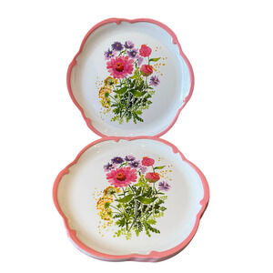 Artonomo Creatives Melamine Dinner Plates 11in Set of 4 Spring Floral NEW